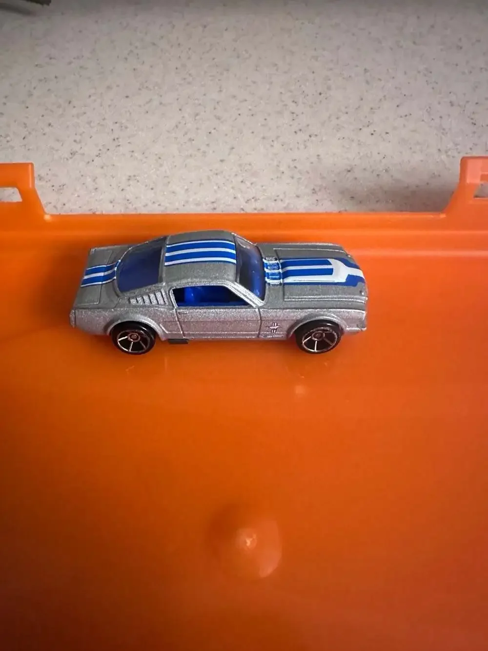 2010 Hot Wheels '65 Mustang Fastback Faster Than Ever Silver Diecast Car